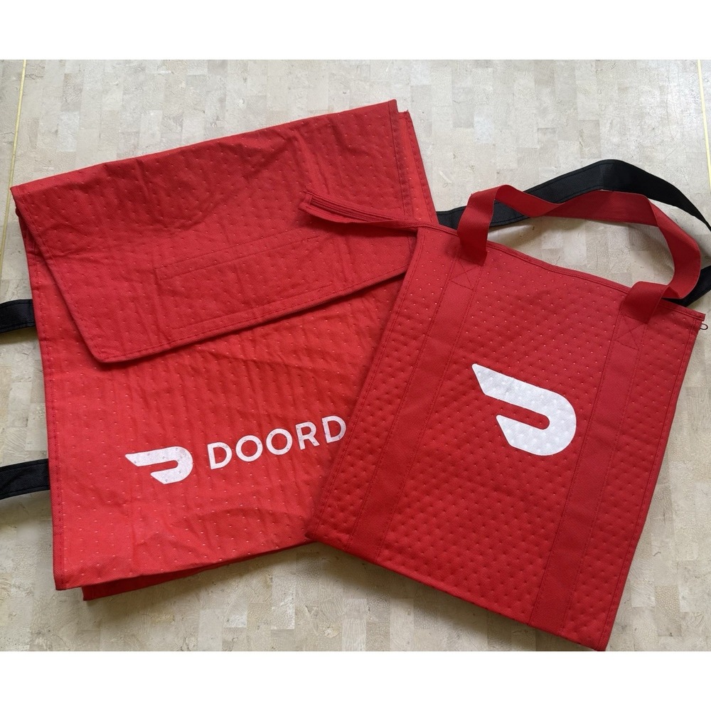 Set Of 2 Doordash Delivery Bag And Pizza Bag Insulated Career Work